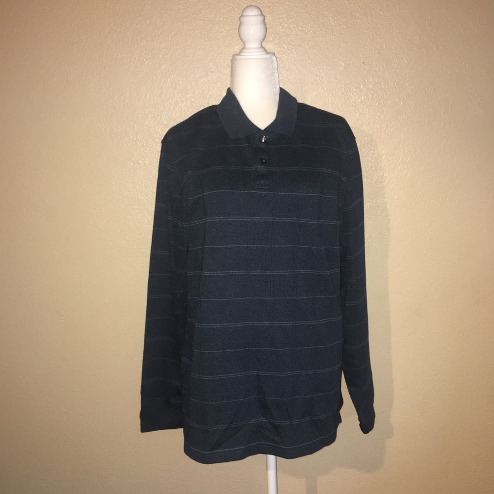Blue Van Heusen Flex Collar T-shirt